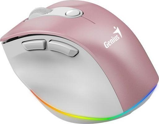 Produktbild Genius Ergo 9000S Pro Pink / Kabellose Maus / 2400 DPI / 2,4 GHz USB-A-Dongle / Bluetooth / 500 mAh (Kabellos)
