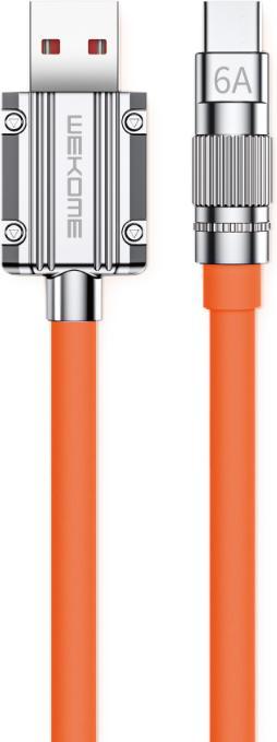 Wekome WDC-186 Wingle series - USB-A to USB-C fast charging connection cable 1 m (Orange) (1 m)