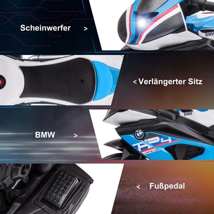 Immagine prodotto Swisshandel24 Triciclo elettrico per bambini 6V con 3 modalità musicali 2,5 km/h a partire da 18 mesi (6 V)