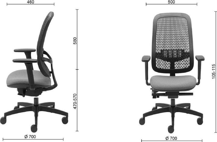 Image du produit Office Products Chaise de bureau kefalonia, noir