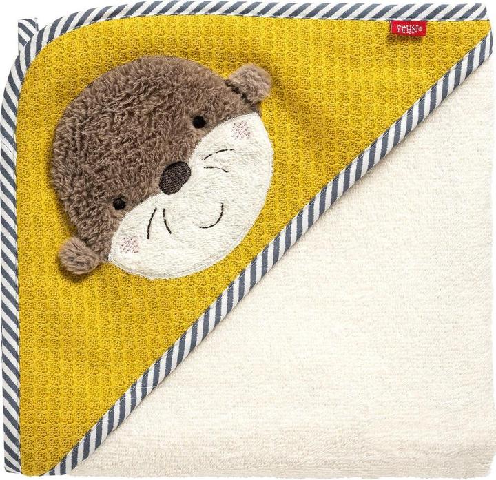 Fehn Kapuzenbadetücher & Handtücher Kapuzenbadetuch 80 x 80 cm - Otter (80 x 80 cm)