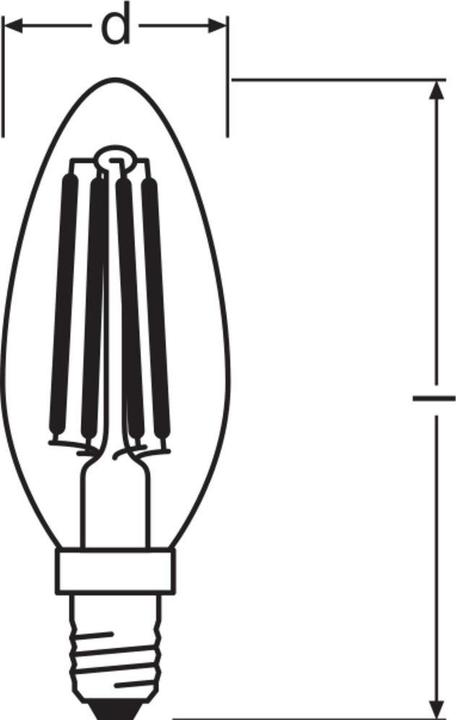 Image du produit Osram Classic (E14, 4 W, 470 lm, 1 x, E)