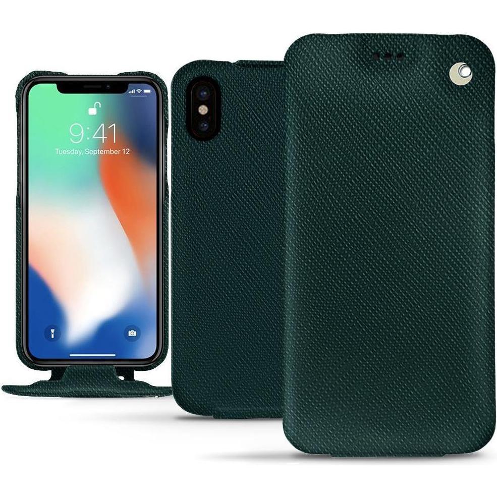 Thumbnail - Noreve Lederschutzhülle vertikal (Apple iPhone XS Max), Smartphone Hülle, Braun