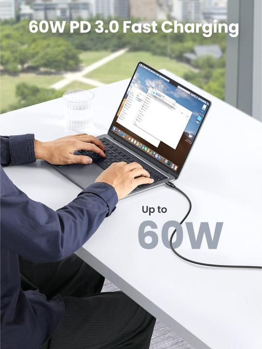 Produktbild Ugreen USB C  — USB C (1 m, USB 2.0, 60 W)