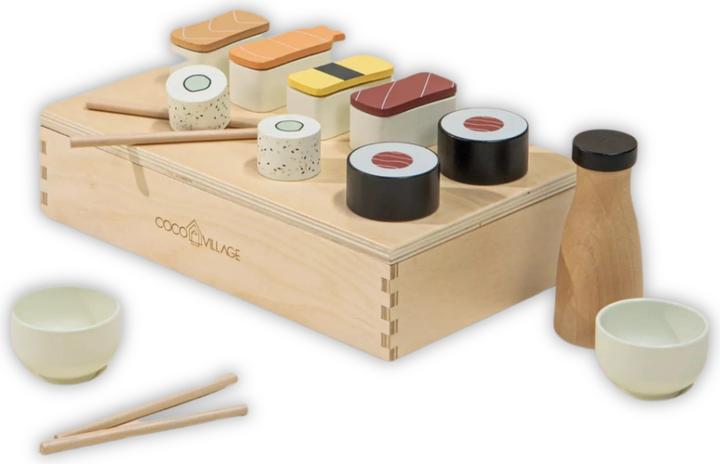 Actual product image Coco Village Wooden Sushi Playset