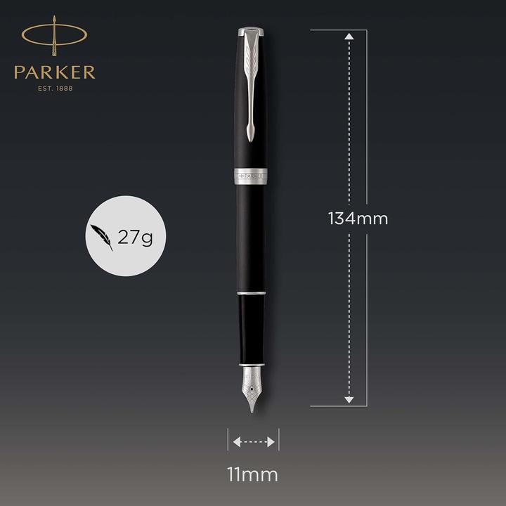 Actual product image Parker Pen Sonnet (Silver-Black, 1 x)