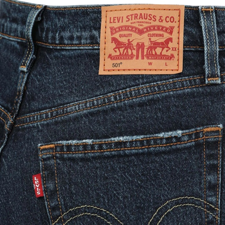 Actual product image Levis Womens/Ladies 501 Salsa Authentic Crop Jeans (26)