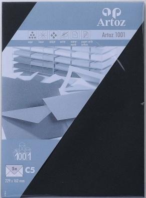 Produktbild Artoz 1001 Kuverts schwarz (C5, 5 x)