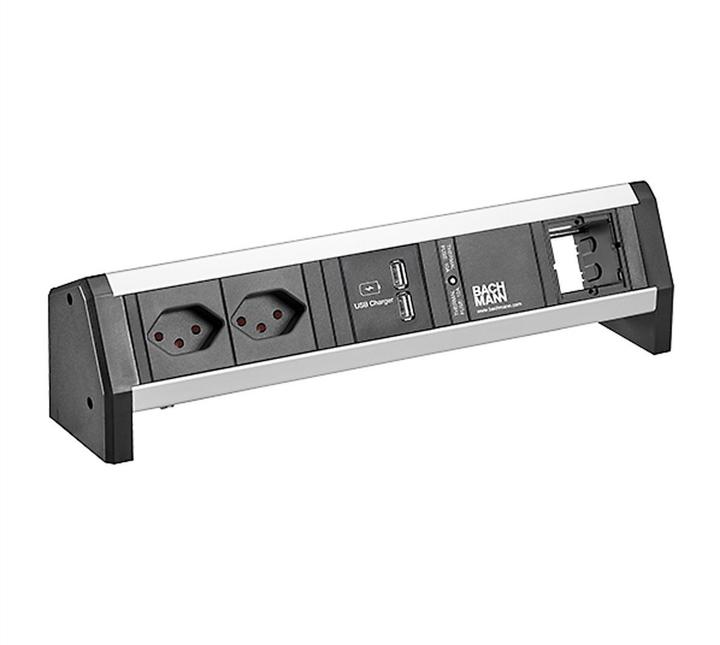 Productafbeelding Bachmann DESK 2xCH T13 90° 1xUSB 1xCM 1xzekering Voeding 1,0m GST18 902.0218 (2x, Type 13, 1 m)