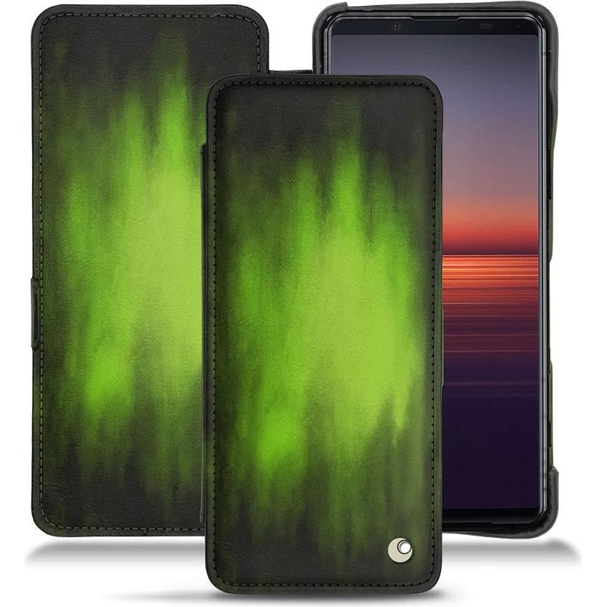 Thumbnail - Noreve Lederschutzhülle horizontal (Sony Xperia 5 II), Smartphone Hülle, Grün
