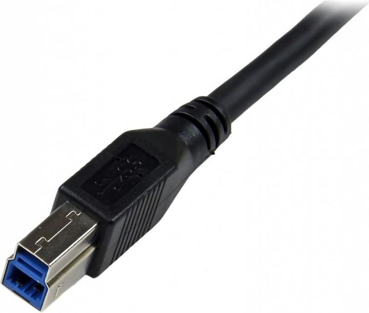 Image du produit StarTech Câble USB 3.0 SuperSpeed de 1m A vers B à angle droit - Noir - Câble de connexion USB3.0 - Mâle/... (1 m, USB 3.2 Gen 1)