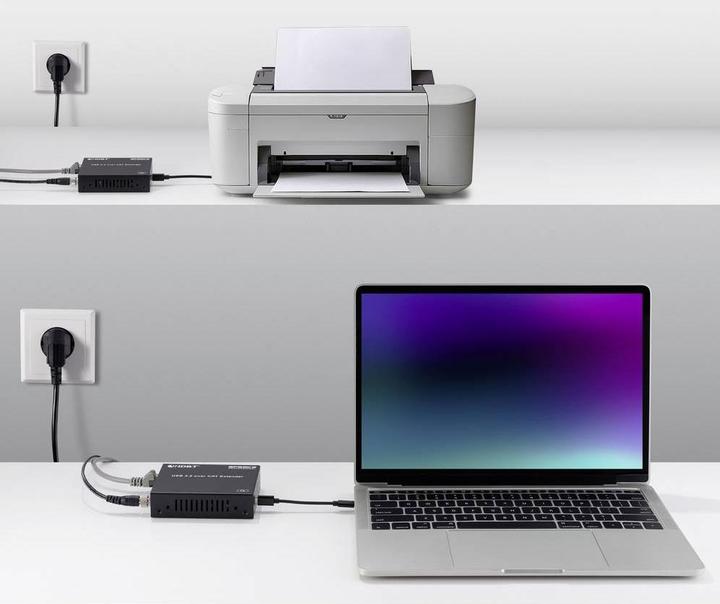 Produktbild SpeaKa Professional SP-USBE-820 7+1 Port KVM-Extender über PC steuerbar Schwarz