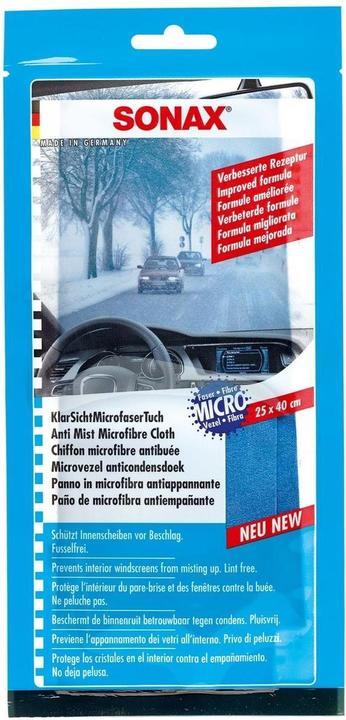 Sonax Microfibre anti-fog cloth, 40 × 25 cm