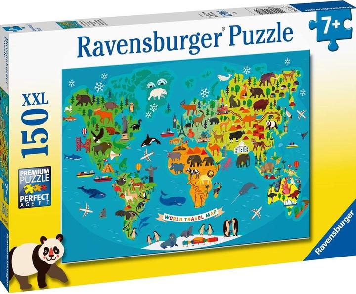 Actual product image Ravensburger Animals world map (150 pieces)