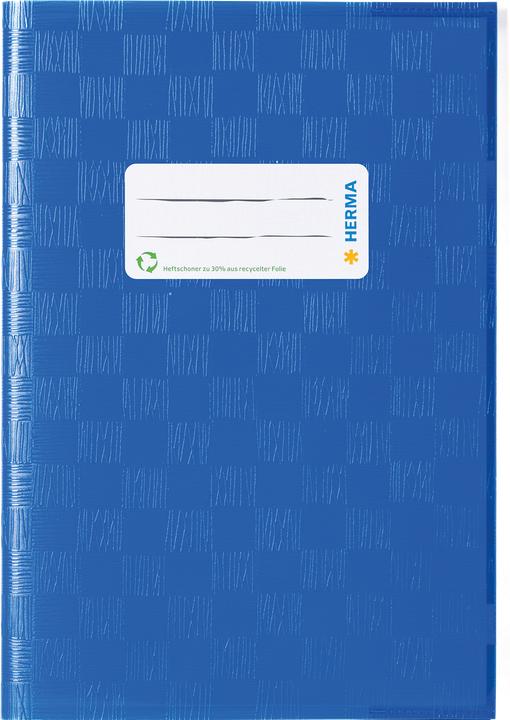 Image du produit HERMA Protège-cahier, DIN A5, en PP, bleu foncé opaque avec impression structurée, avec étiquette (A5)