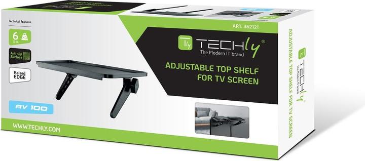 Actual product image Techly Wall mount for 1 LCD TV LED 58.42cm-106.68cm 23-42inch inclinable black (Wall, 42", 6 kg)