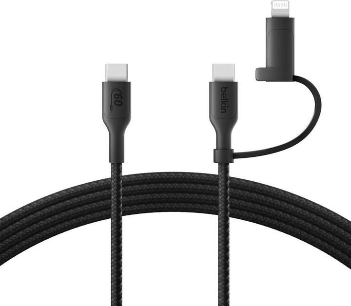 Actual product image Belkin 2-in-1 cable (1.50 m, USB 2.0, 60 W)