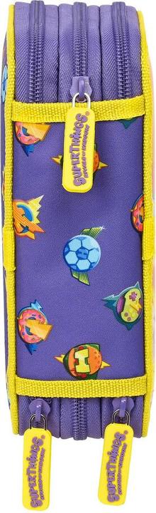 Produktbild Superthings Dreifaches Federmäppchen Guardians of Kazoom Lila Gelb (36 Stücke)