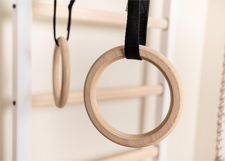 Immagine prodotto BenchK Barre a muro 222 con barra multi pull-up, corda e anelli