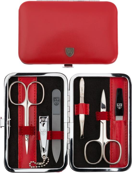 Kellermann Germany Manicure Case Nail Set 6pcs Red Imitation Leather