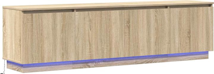 Actual product image vidaXL TV cabinet with LED Sonoma oak 180x38x49 cm wood-based material (180 x 38 x 49 cm)