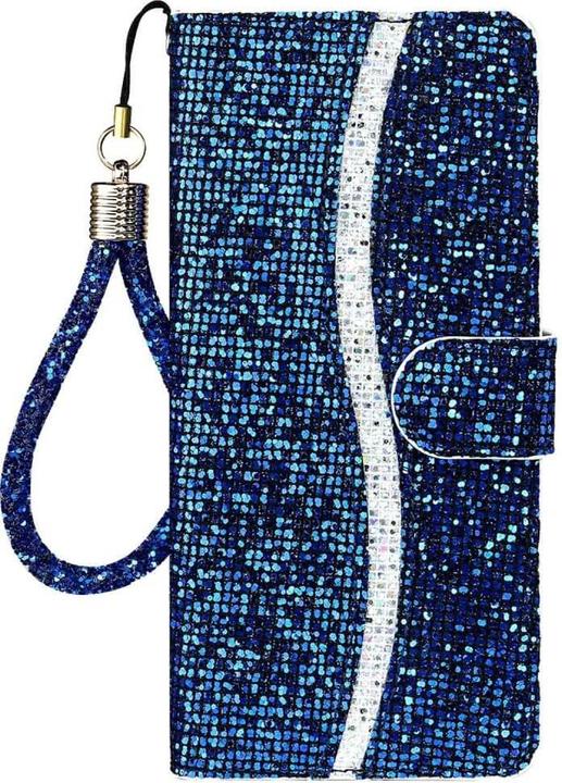 Actual product image Cover-Discount Galaxy A14 - Glitter Leather Case blue (Samsung Galaxy A14)