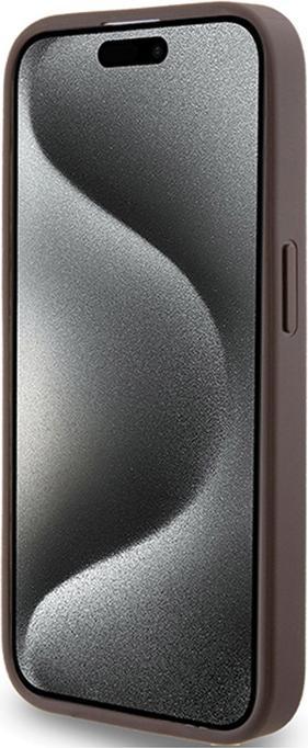 Produktbild Guess GUHCP15LG4GFBR iPhone 15 Pro 6.1" brązowy/brown hard case 4G Metal Gold Logo (Apple iPhone 15 Pro)