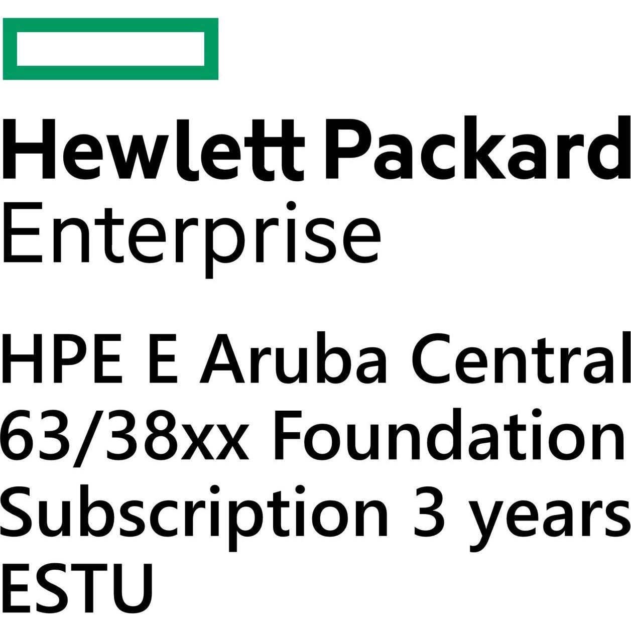Thumbnail - HPE E Aruba Central 63/38xx, Foundation Subscription, 3 years, E-STU für