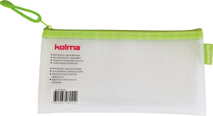 Produktbild Kolma Reissverschlusstasche Mesh Bag Etui kiwi (23 x 11.5 cm, 1 x)