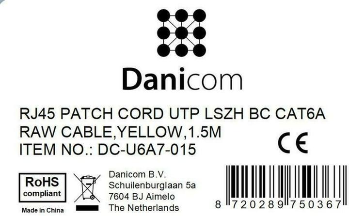 Produktbild Dsit CAT6a Netzwerkkabel 100% Kupfer (CAT6a, 1.50 m)