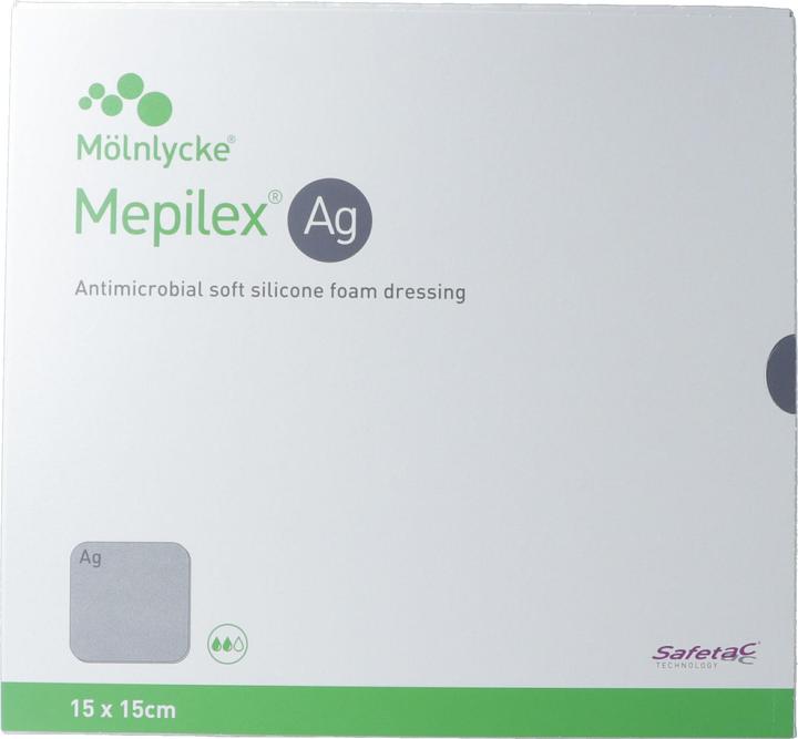 Produktbild Mepilex Ag Schaumverband Safetac 15x15cm Silikon (5 x)
