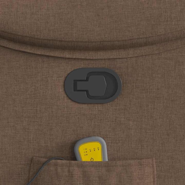 Immagine prodotto vidaXL Poltrona massaggiante in tessuto marrone Poltrona TV massaggiante Poltrona con funzione di massaggio