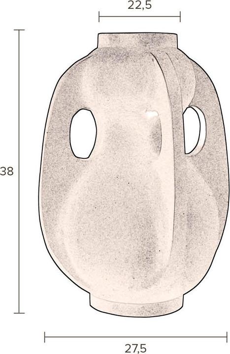 Produktbild Dutchbone Thiago Vase L Black