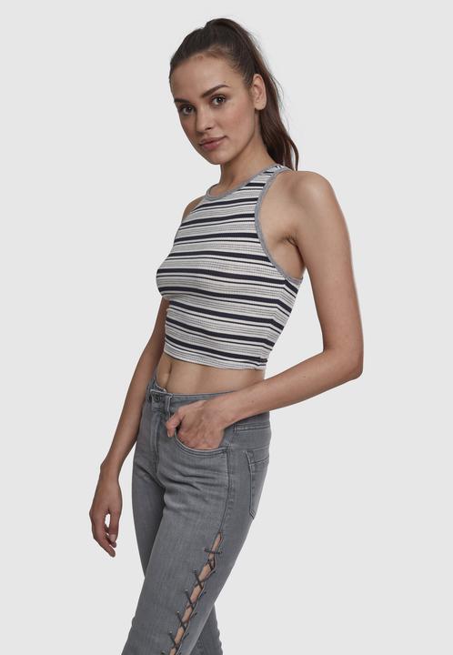 Produktbild Urban Classics Ladies Rib Stripe Cropped Top (XL)