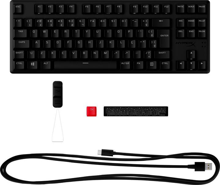Actual product image HP Alloy Origins Core PBT HX Blue - Mechanical Gaming Keyboard (DE, Cable)