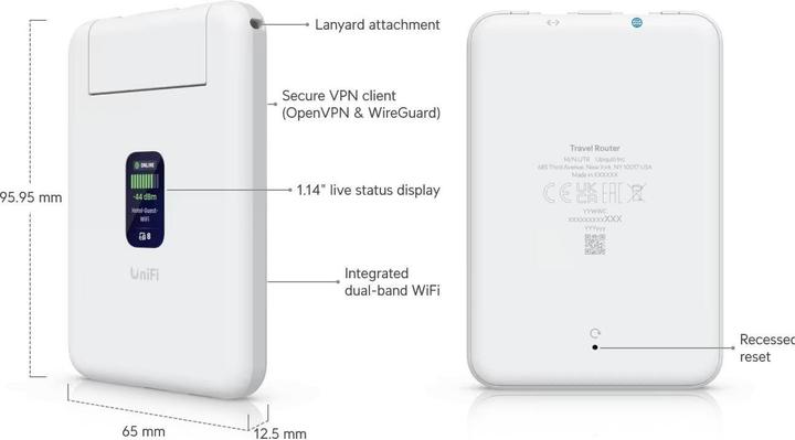 Actual product image Ubiquiti UniFi Travel Router