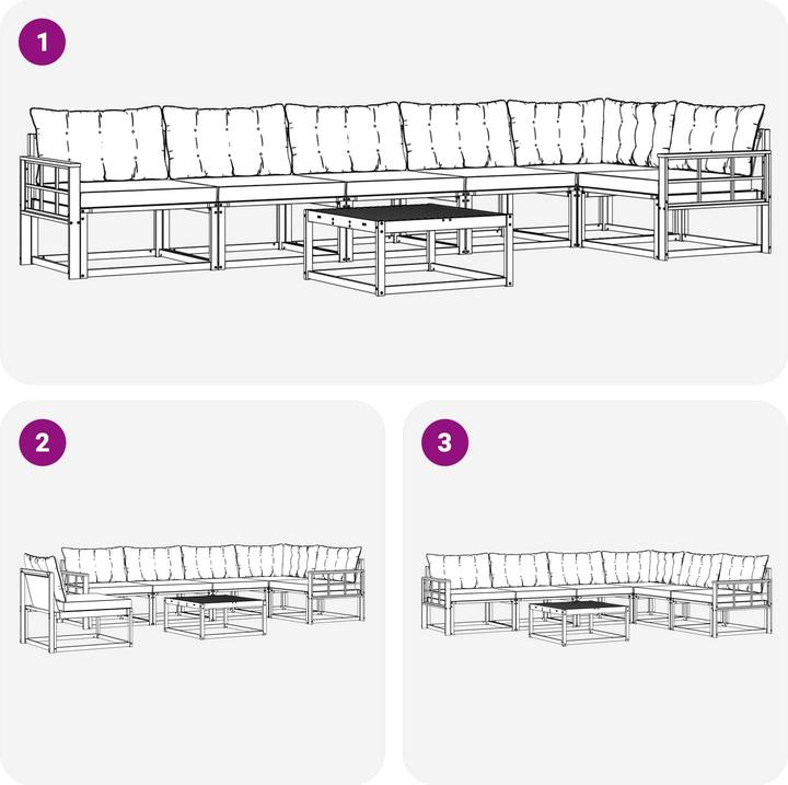 Produktbild vidaXL Outdoor-Sofa