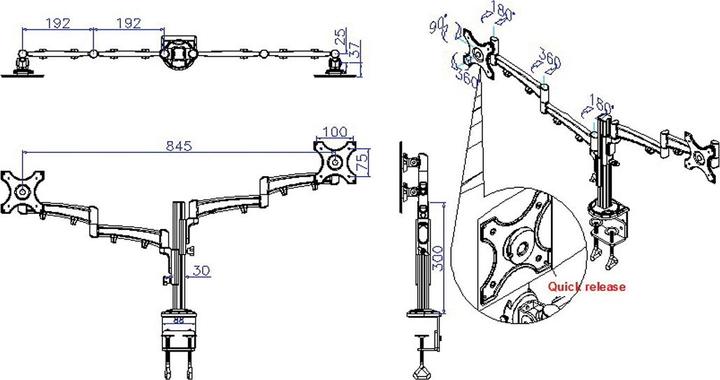 Immagine prodotto Value DualLCDArm (Tavolo, 32", 5 kg)