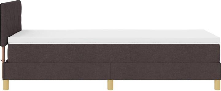 Actual product image vidaXL Boxspringbett mit Matratze & LED Dunkelbraun 90x200 cm Stoff (90 x 200 cm)