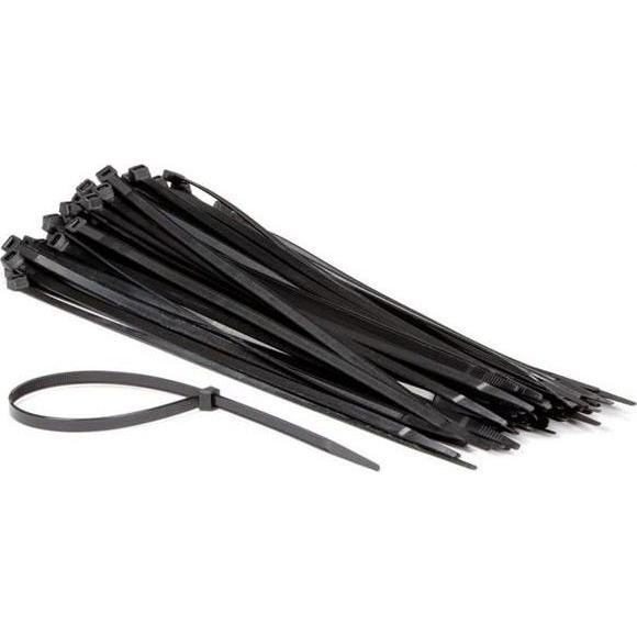 Velleman, Kabelbinder, NYLON-KABELBINDER-SET - 7.6 mm x 400 mm - SCHWARZ (100-tlg.) (Kunststoffkabelbinder, 400 mm, 100 ...