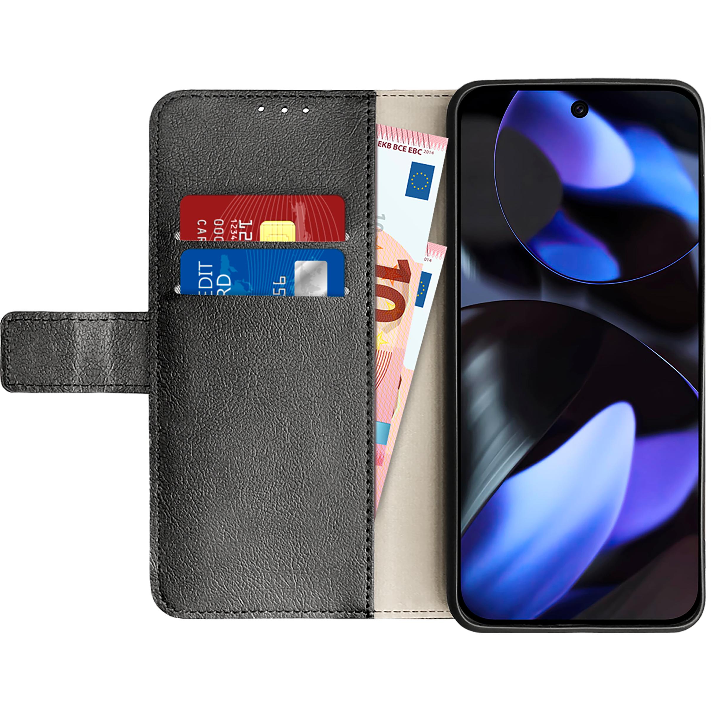 Thumbnail - Cazy Book Case Hülle klappbar klassisch (Google Pixel 9a), Smartphone Hülle, Schwarz