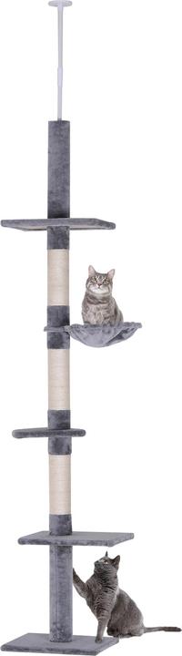PawHut Cat tree height adjustable (260 cm, Dgrey)