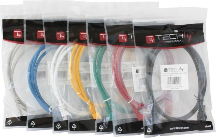 Actual product image Techly ICOC CCA5U-050-YET (U/UTP, CAT5e, 5 m)