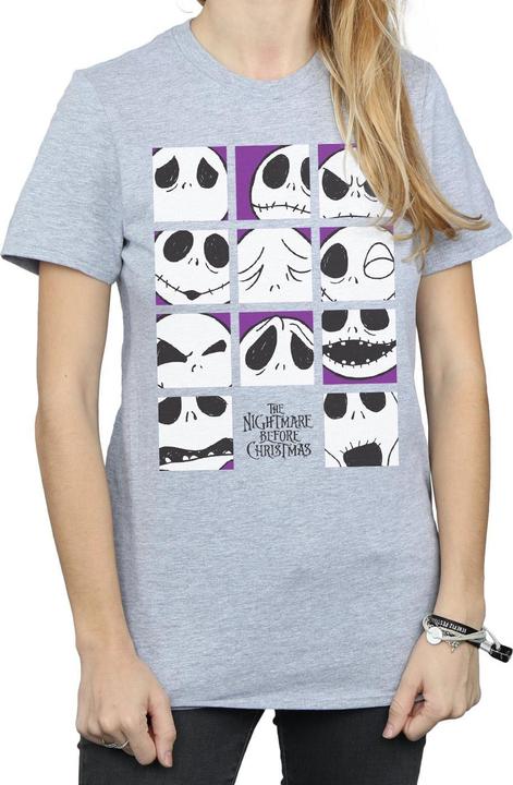 Image du produit Disney - T-shirt NIGHTMARE BEFORE CHRISTMAS MANY FACES OF JACK SQUARES - Femme (L)