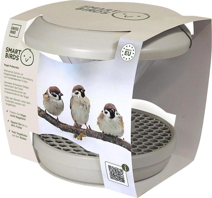 Productafbeelding Swissinno Vogel-Futtersilo "Davos" SMART BIRDS. Hellblau
