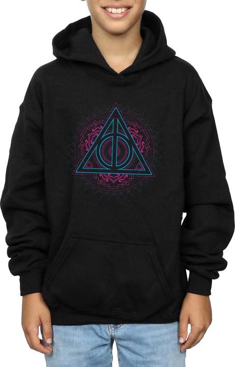 Immagine prodotto Neon Deathly Hallows Felpa con Cappuccio Ragazzi (140, 146)