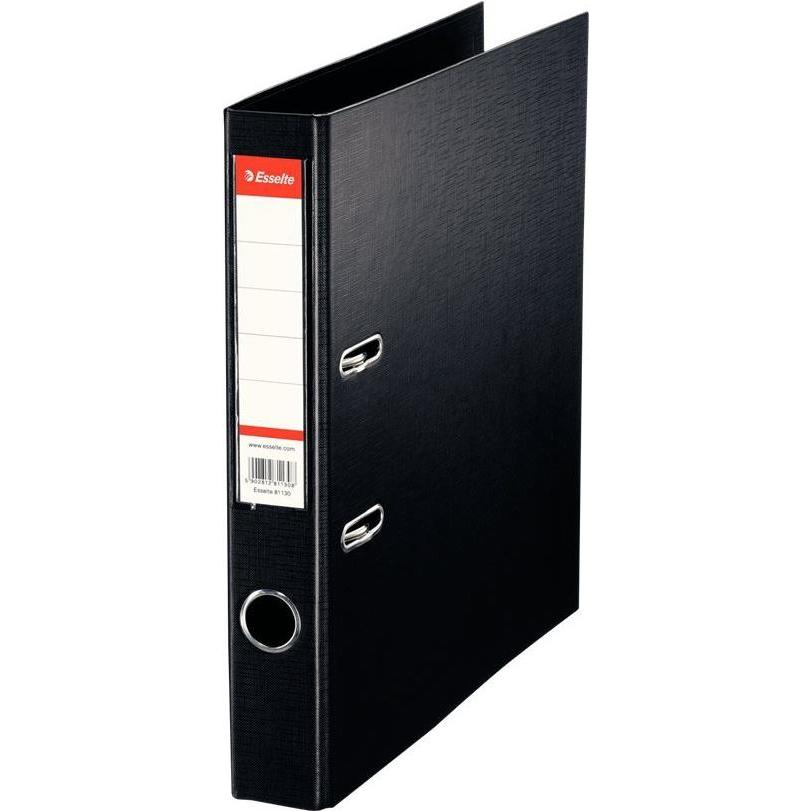 Dymo, Ordner, Plastik-Ordner Standard, DIN A4, 50 mm, schwarz Einband innen und aussen mit PP-Folie kaschie (A4, 50 mm, ...