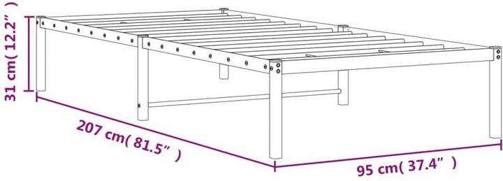 Image du produit vidaXL Bettgestell (90 x 200 cm)