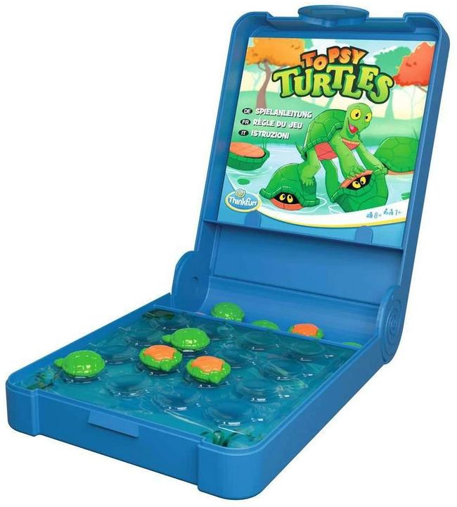 Productafbeelding Ravensburger ThinkFun 76576 - Flip N' Play Topsy Turtles - het reizende logicaspel, voor kinderen en volwassenen (Duits, Frans, Italiaans)