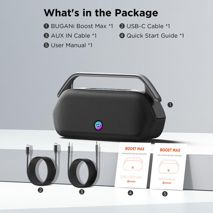 Image du produit Bugani Boost Max Portabler Bluetooth-Lautsprecher (3 h)